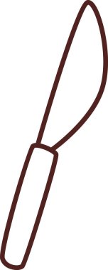 Lined Kitchen Bıçak Vektörü İllüstrasyonu