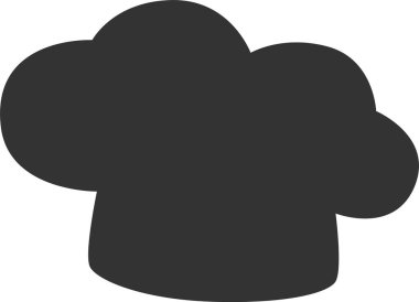 Şef Şapka Siluet Vektör İllüstrasyonu