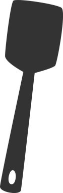 Mutfak Spatula Siluet Vektör İllüstrasyonu