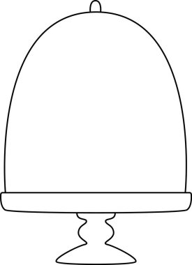 Gıda Kapağı Kubbesi Taslak Vektör Çizimi