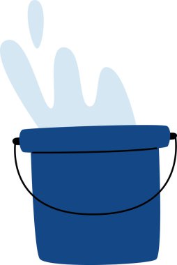 Su vektörü illüstrasyonlu kova