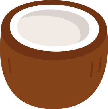 Hindistan cevizi Yarı Simge Vektör İllüstrasyonu