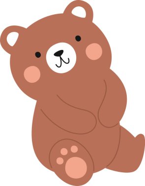 Sevimli ayıcık vektör çizim