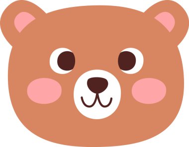 Ayı Yüzlü Vektör İllüstrasyonu