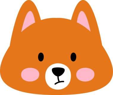 Tilki Hayvan Başı Vektör İllüstrasyonu