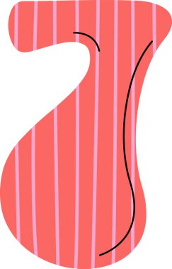 Yedi basamaklı Yazı Tipi Vektörü İllüstrasyonu