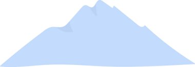 Karla Kaplanmış Dağ Vektörü İllüstrasyonu