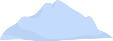 Karla Kaplanmış Dağ Vektörü İllüstrasyonu