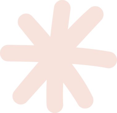 Kar Tanesi Doodle Simgesi Vektör İllüstrasyonu