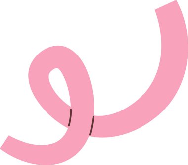 Eğri Kurdele Simgesi Vektör İllüstrasyonu