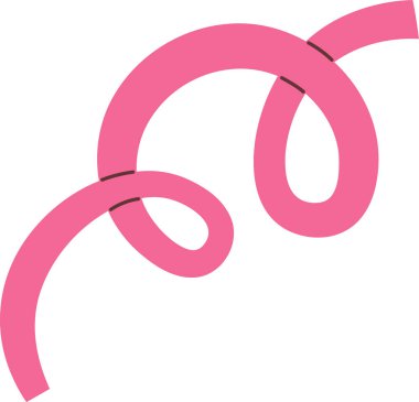 Eğri Kurdele Simgesi Vektör İllüstrasyonu