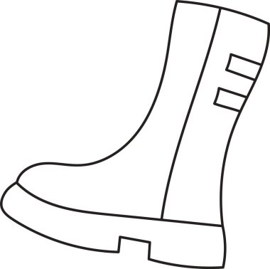 Kış Kadınları Ayakkabı Taslak Vektörü İllüstrasyonu