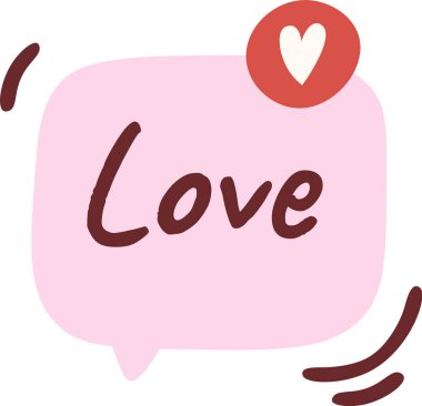 Aşk Konuşması Kabarcık Vektörü İllüstrasyonu