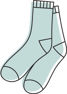 Çorap Giysileri Sıralı Vektör İllüstrasyonu