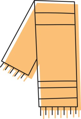 Eşarp Aksesuarlı Vektör İllüstrasyonu