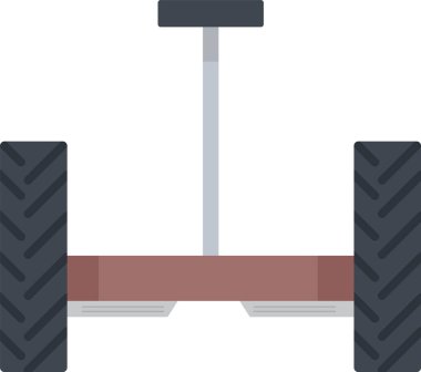 İki Tekerlekli Elektrikli Taşıyıcı Vektörü İllüstrasyonu