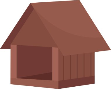 Kuş Besleyici Simge Vektör İllüstrasyonu