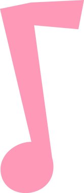 Müzik notu simge vektör çizim