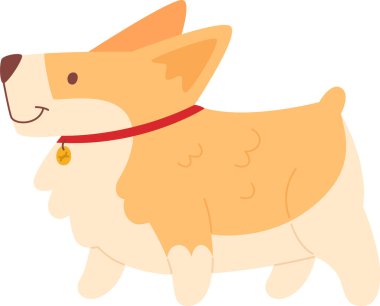 Corgi Köpek Hayvan Vektörü İllüstrasyonu