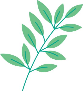 Şube yaprakları vektör çizim ile