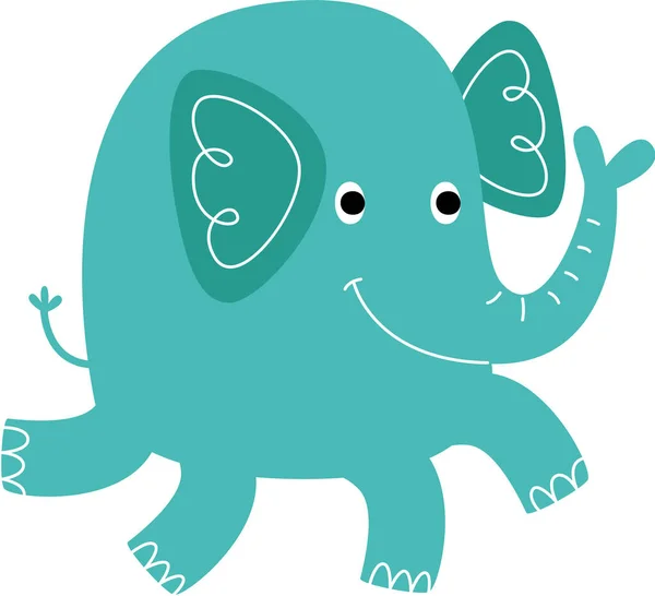 Elephant Animal Dancing Vector Illustratie — Stockvector