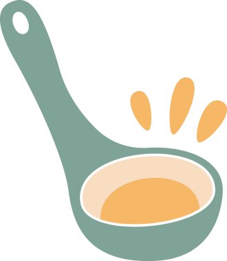 Bal Vektörü İllüstrasyonlu Kaşık