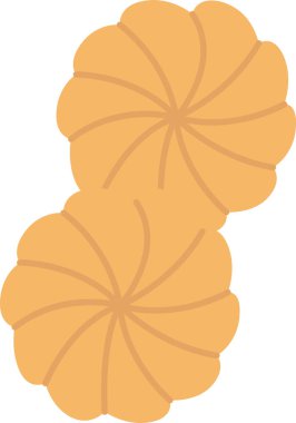 Kurabiyeler Tatlı Fırın Vektör İllüstrasyonu