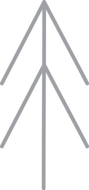 El Çizimi Soyut Ağaç Vektörü İllüstrasyonu