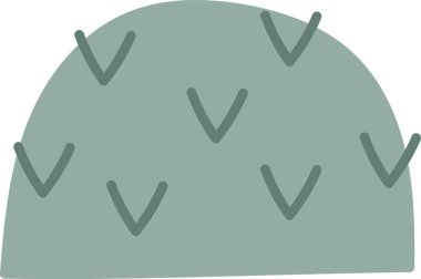 Çizgi Tepedeki Simge Vektör İllüstrasyonu