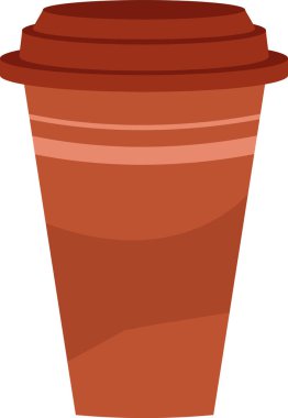 Tek kullanımlık Kağıt Kupa Vektörü İllüstrasyonu