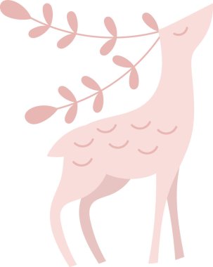 Elle çizilmiş geyik illüstrasyon vektör