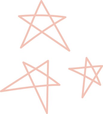 Soyut Yıldızlar Doodle Vektör İllüstrasyonu