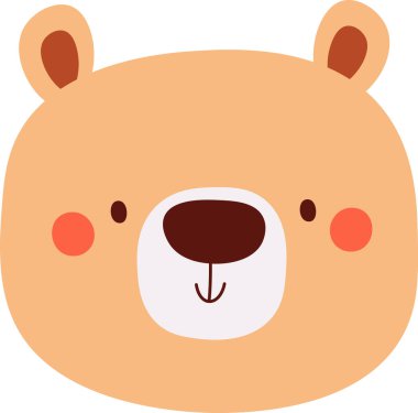 Ayı Yüzlü Vektör İllüstrasyonu