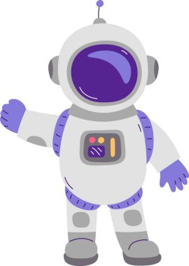 Kostüm Vektörü İllüstrasyonunda Astronot Kalmak