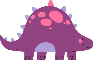 Dinozor Ayakta Duran Çizgi Film Vektör Resimleri