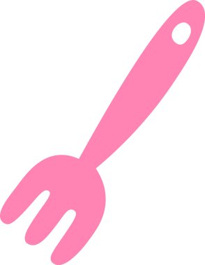 Çatal Çizgi Film Simgesi Vektör İllüstrasyonu