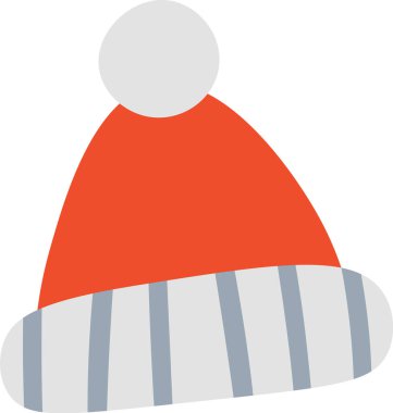 Kış Şapkası Kıyafet Vektörü İllüstrasyonu