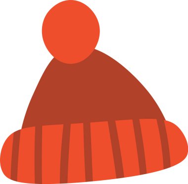 Kış Şapkası Kıyafet Vektörü İllüstrasyonu