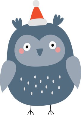 Şapka Vektörü İllüstrasyonlu Komik Kuş