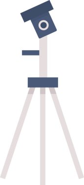 Teleskop Vektör İllüstrasyonu için Tripod Aygıtı