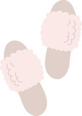 Kadın Terlikleri Ayakkabı Vektörü İllüstrasyonu