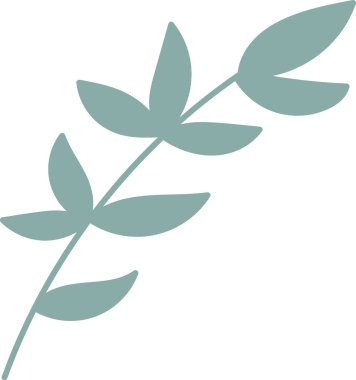 Yaprak Vektörü İllüstrasyonlu Çiçek Şubesi