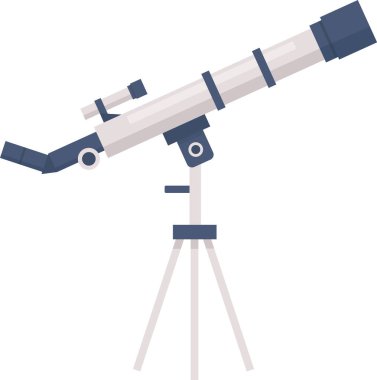 Teleskop Astronomik Aygıt Vektörü İllüstrasyonu