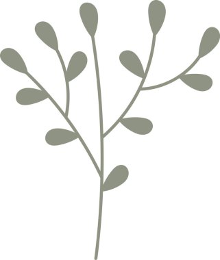 Yaprak Vektörü İllüstrasyonlu Çiçek Şubesi