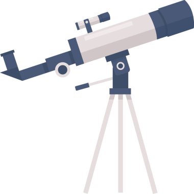 Teleskop Astronomik Aygıt Vektörü İllüstrasyonu