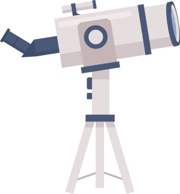 Teleskop Astronomik Aygıt Vektörü İllüstrasyonu