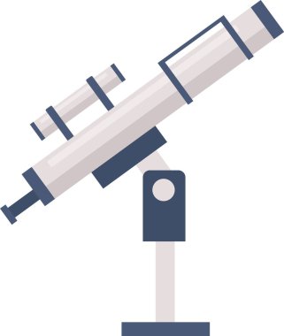 Teleskop Astronomik Aygıt Vektörü İllüstrasyonu