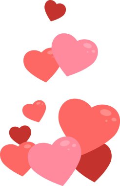 Kalplerin Desenli Tasarım Vektörü İllüstrasyonu