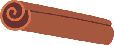 Tarçın Çubuğu Simgesi Vektör İllüstrasyonu