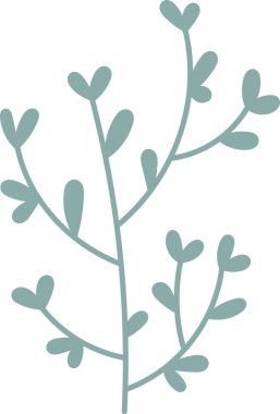 Yaprak Vektörü İllüstrasyonlu Çiçek Şubesi